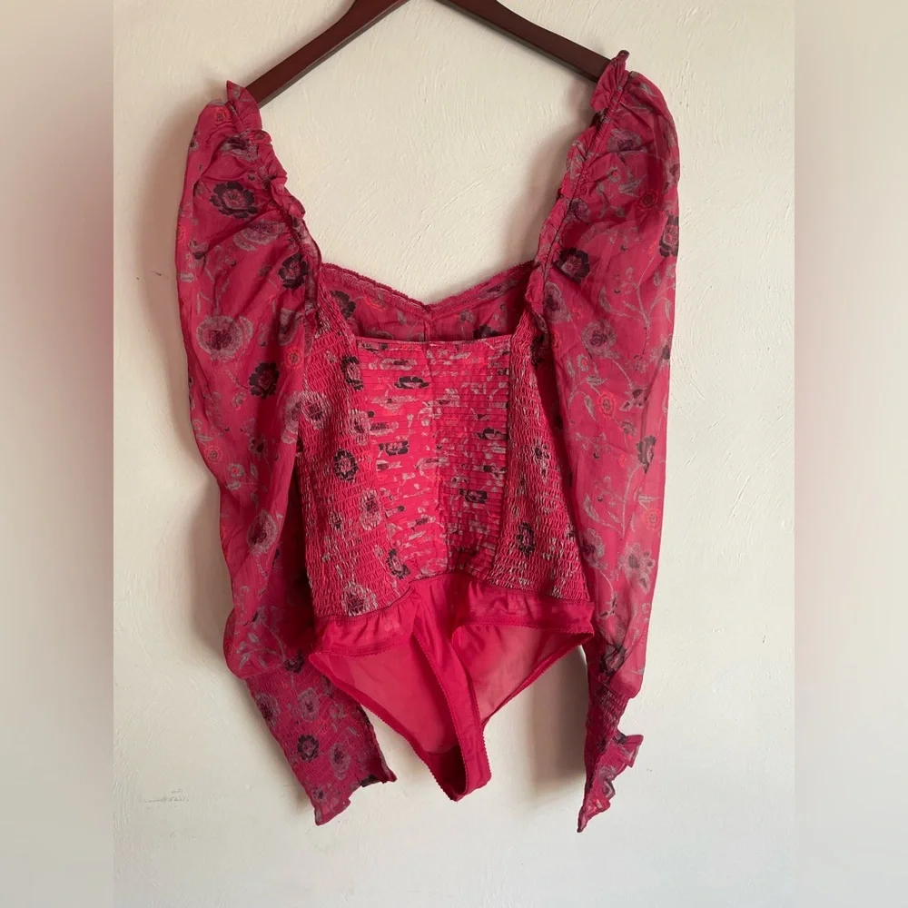 XS/Free people Floral Red Women's Top - Picture 4 of 16